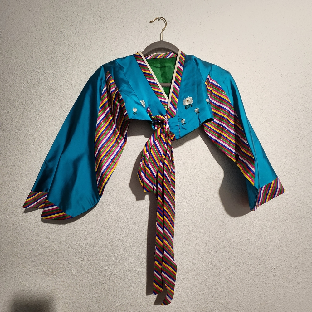 Colorful Striped Kimono Jacket